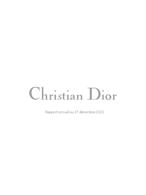 rapport annuel dior 2020|dior financial statements 2020.